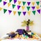 Mardi Gras Party Decorations – Purple, Green & Gold Metallic Fabric Triangle Pennant Banner, Hanging Bunting Garland for Birthday, Wedding, Baby Shower, Bridal Shower, Holiday & Masquerade Parties